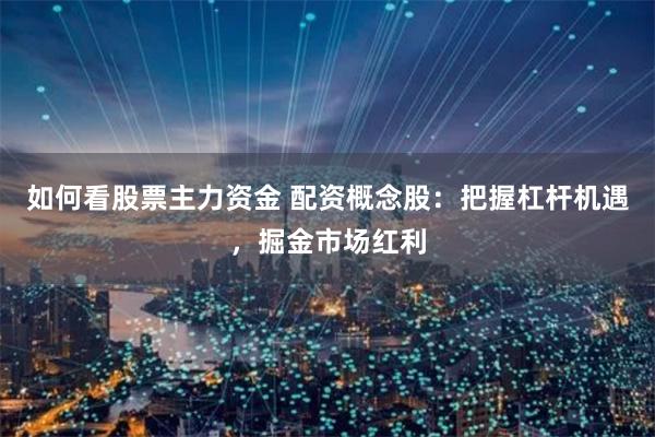 如何看股票主力资金 配资概念股：把握杠杆机遇，掘金市场红利